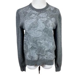Calvin Klein Sweater L Gray Wool Cotton Long Sleeve Knit‎ Womens